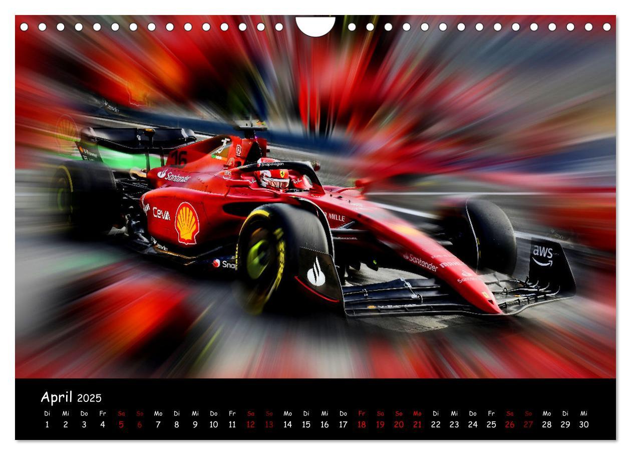 Bild: 9783383973529 | Formel 1 - Benzin im Blut (Wandkalender 2025 DIN A4 quer), CALVENDO...