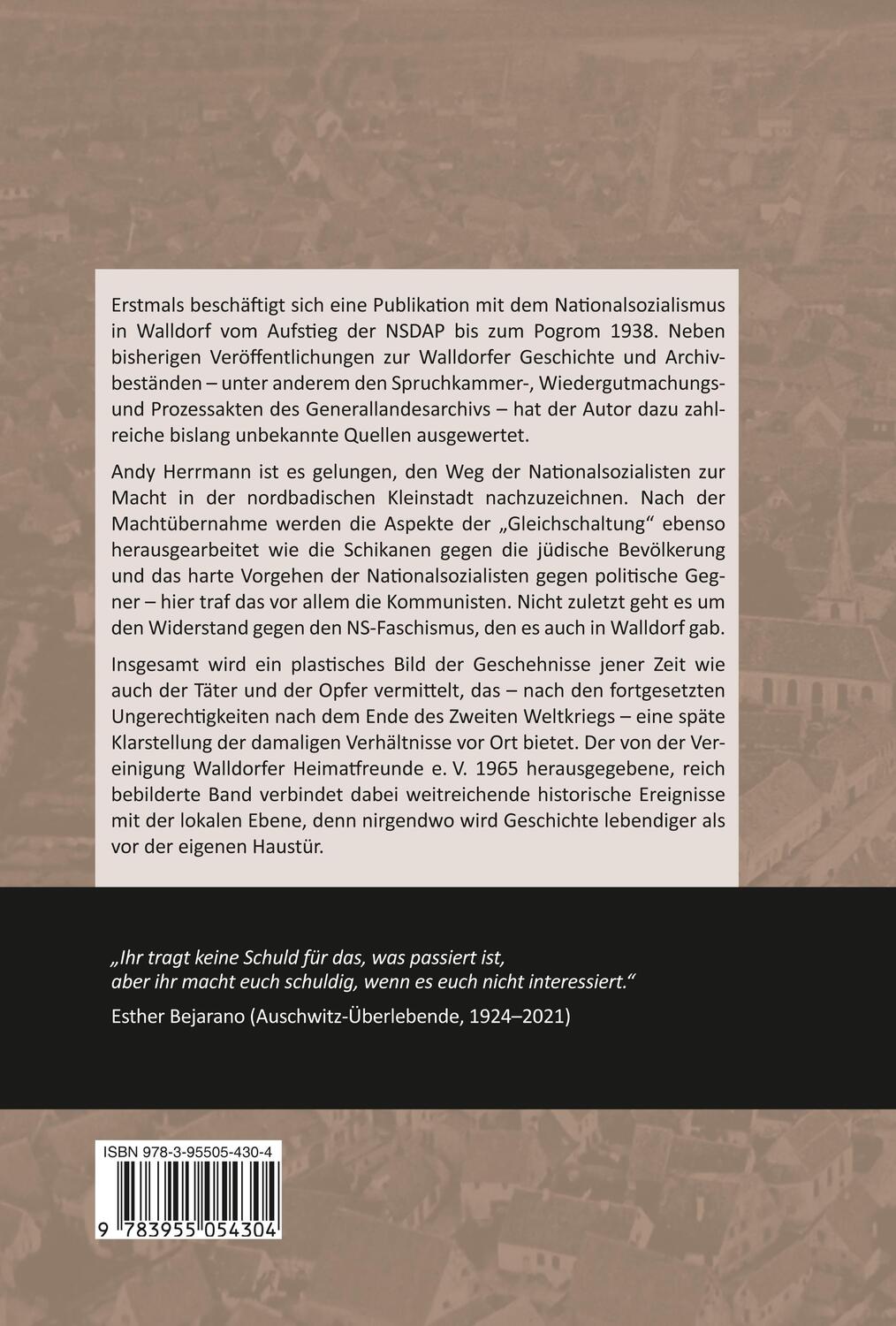 Rückseite: 9783955054304 | Walldorf im Nationalsozialismus | Andy Herrmann | Buch | 192 S. | 2023
