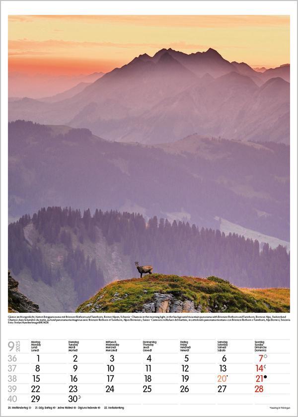 Bild: 9783731876090 | Alpen 2025 | Wandkalender mit Fotos von den Alpen. Format 30 x 42 cm.