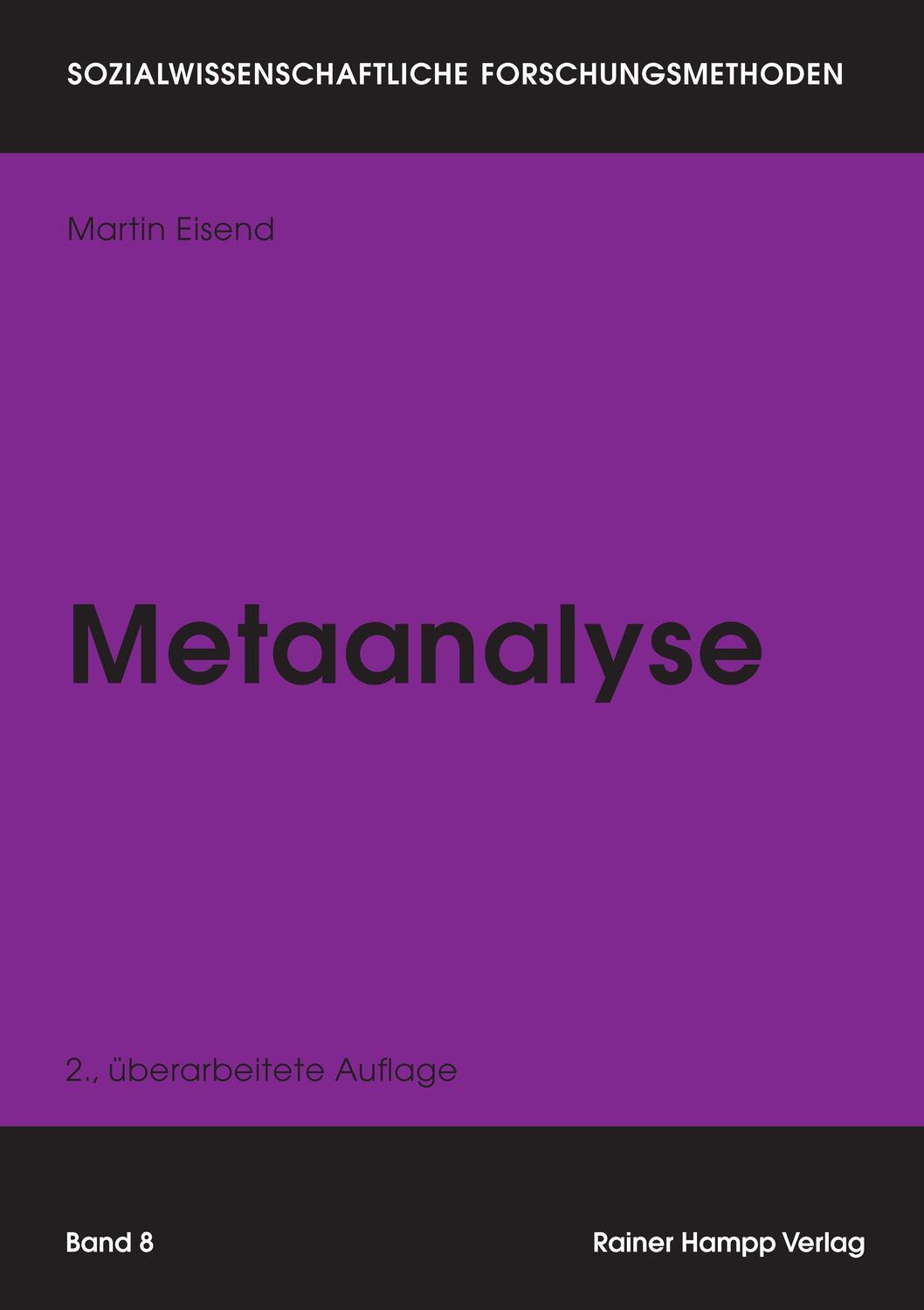 Cover: 9783957102676 | Metaanalyse | Martin Eisend | Taschenbuch | broschiert | 110 S. | 2020