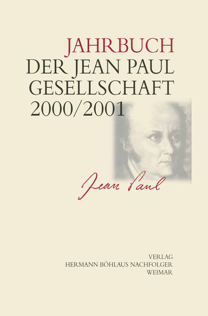 Cover: 9783740011581 | Jahrbuch der Jean- Paul- Gesellschaft | 35./36. Jahrgang | Pfotenhauer