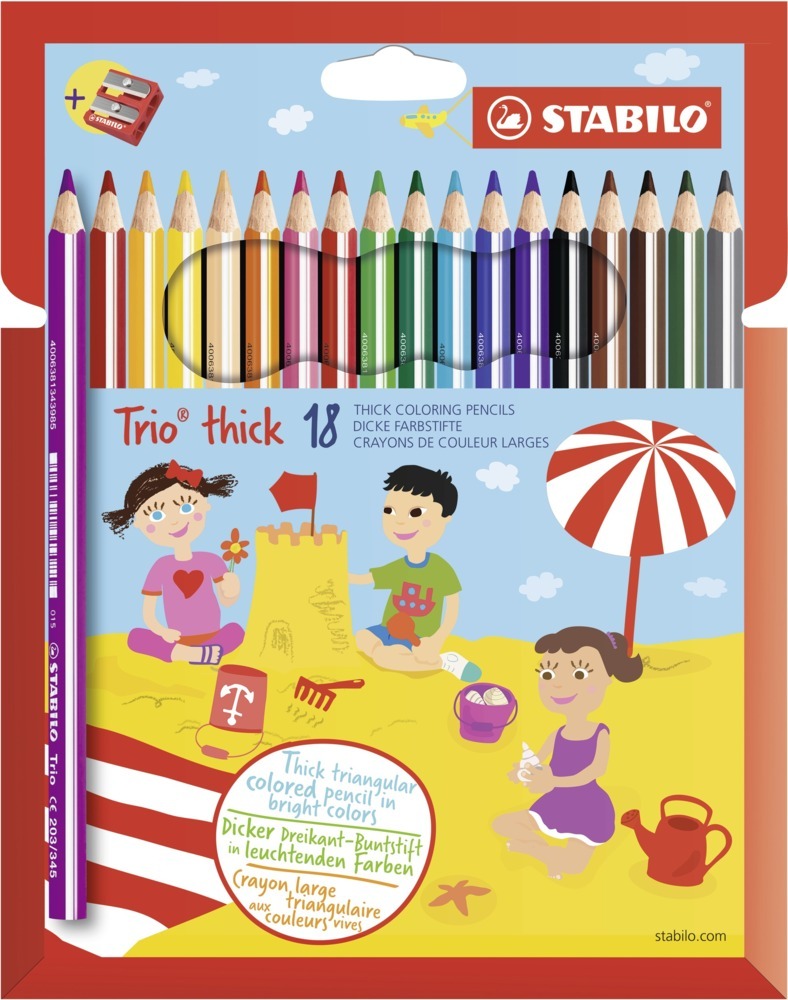 Cover: 3168070203183 | Dreikant-Buntstift - STABILO Trio dick - 18er Pack - mit 18...