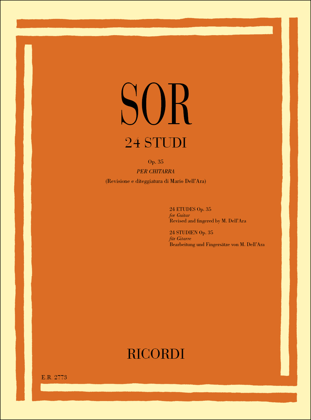 Cover: 9790041827735 | 24 Studi Op. 35 | Fernando Sor | Partitur | Ricordi