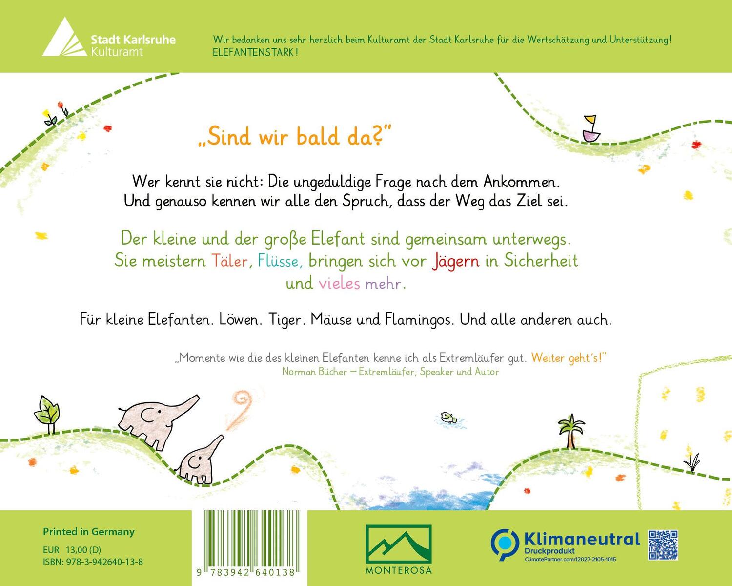 Rückseite: 9783942640138 | Papa Elefant | Sind wir bald da? | Claudia Gliemann | Buch | Deutsch