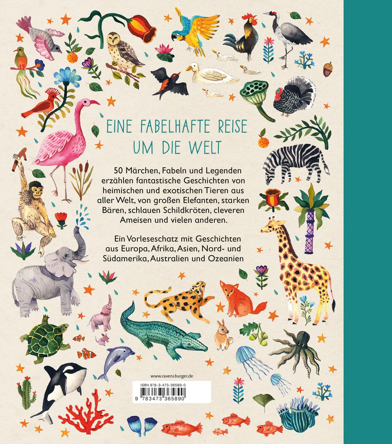 Rückseite: 9783473365890 | Tiergeschichten rund um die Welt | Angela Mc Allister | Buch | 128 S.