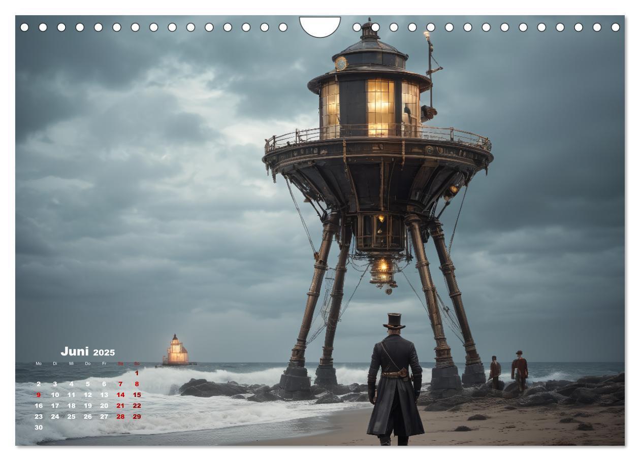 Bild: 9783383803765 | Steampunk - Die Welt der Leuchttürme (Wandkalender 2025 DIN A4...