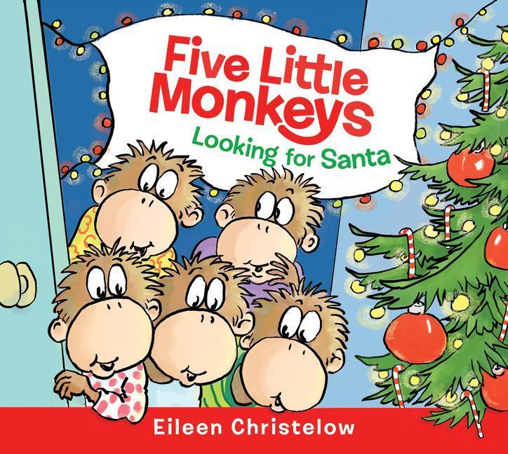 Cover: 9780063314313 | Five Little Monkeys Looking for Santa Board Book | Eileen Christelow