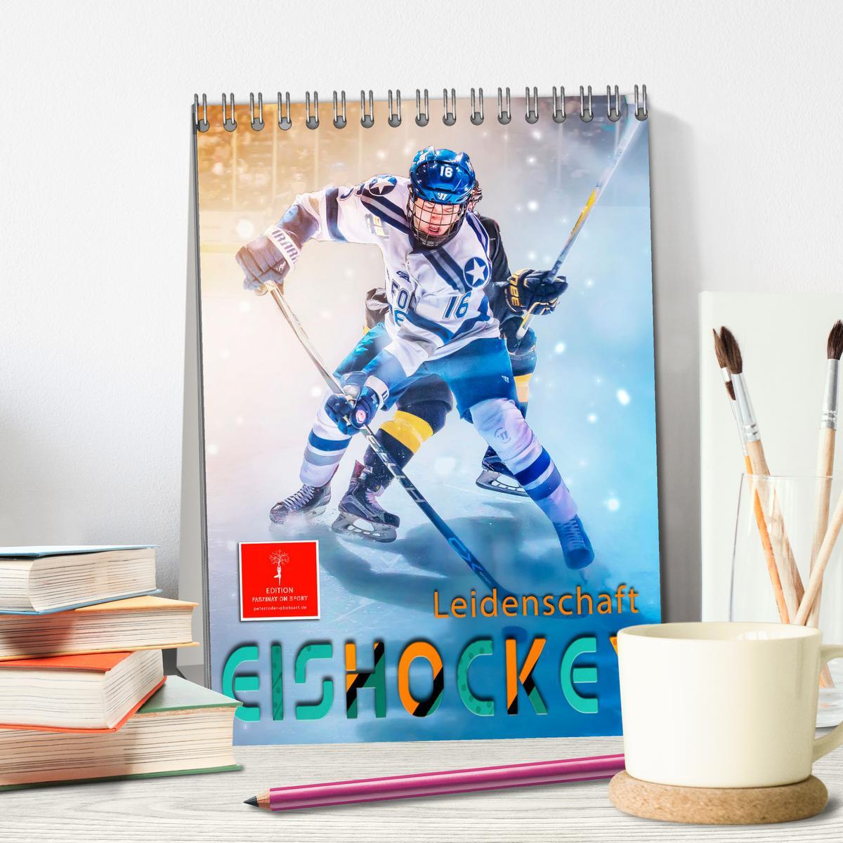 Bild: 9783435909742 | Eishockey Leidenschaft (Tischkalender 2025 DIN A5 hoch), CALVENDO...