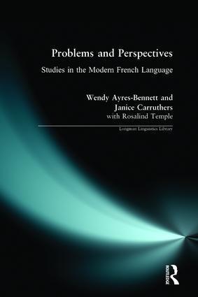 Cover: 9780582293465 | Problems and Perspectives | Studies in the Modern French Language