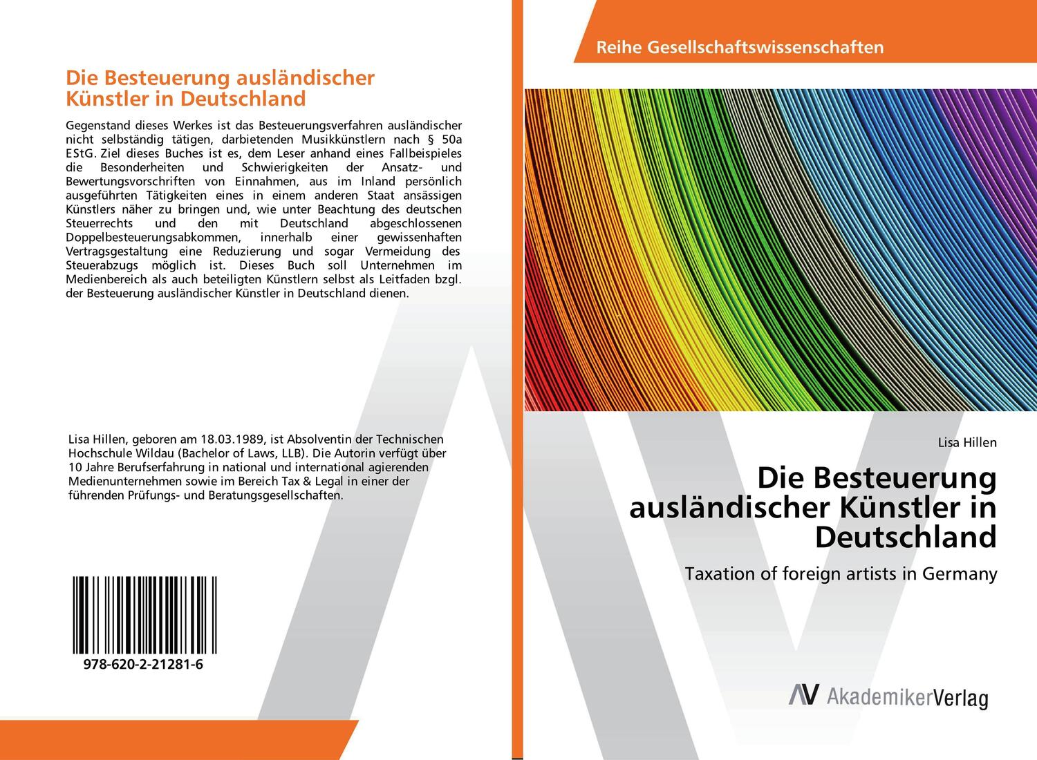 Cover: 9786202212816 | Die Besteuerung ausländischer Künstler in Deutschland | Lisa Hillen