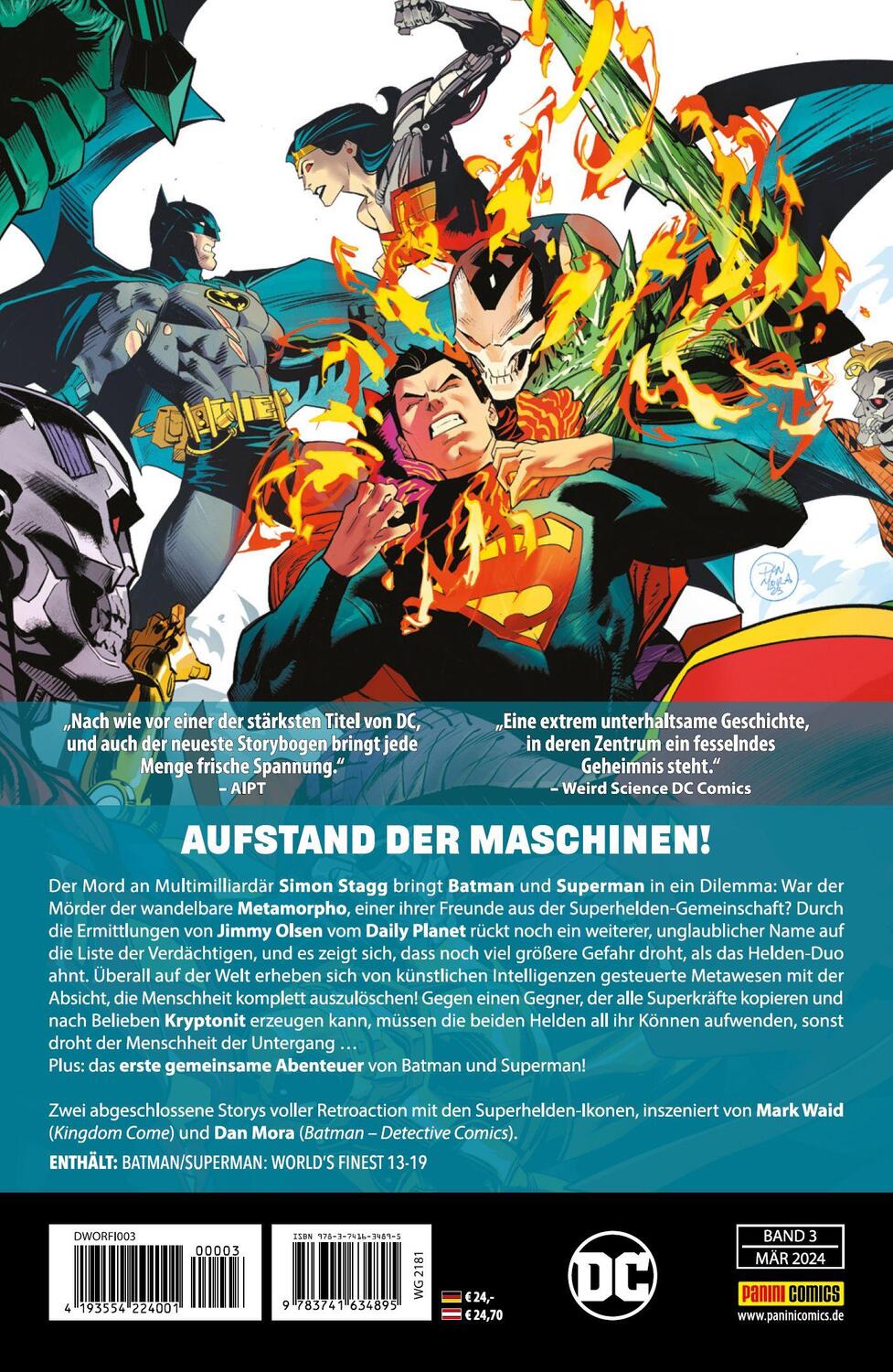 Rückseite: 9783741634895 | Batman/Superman: World's finest | Bd. 3: Der erste Fall | Waid (u. a.)