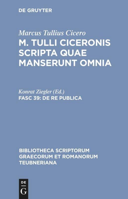 Cover: 9783598712159 | De re publica | Librorum sex quae manserunt | Marcus Tullius Cicero