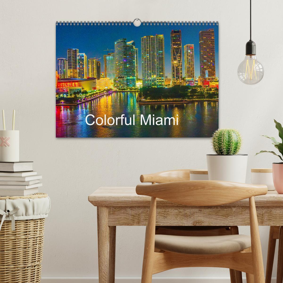 Bild: 9781325925773 | Colorful Miami (Wall Calendar 2025 DIN A3 landscape), CALVENDO 12...