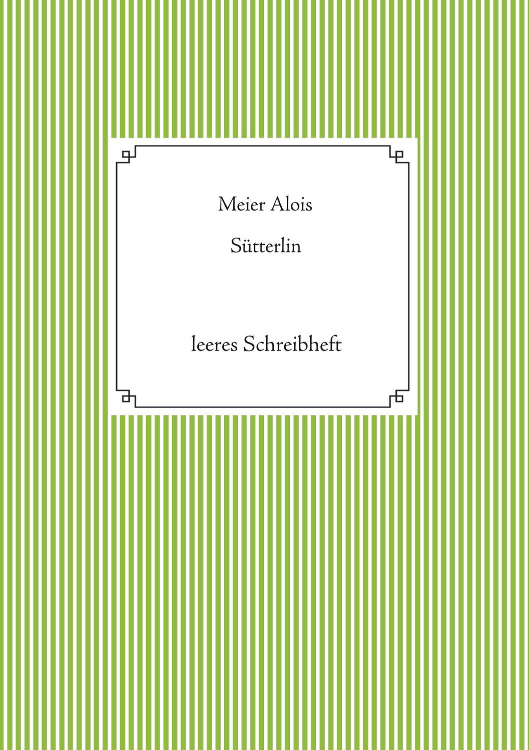 Cover: 9783750442023 | Sütterlin | leeres Schreibheft | Berger Antonius | Taschenbuch
