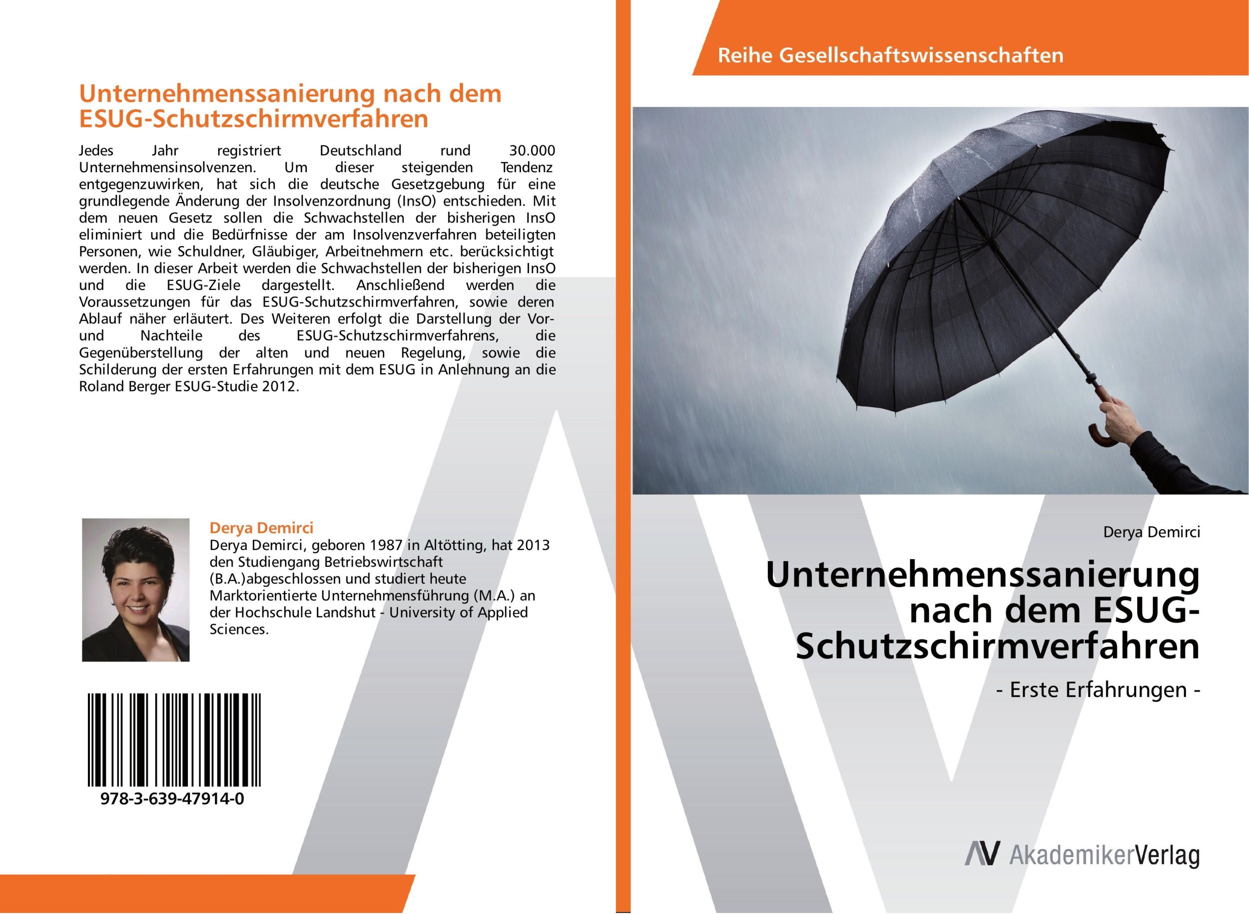 Cover: 9783639479140 | Unternehmenssanierung nach dem ESUG-Schutzschirmverfahren | Demirci