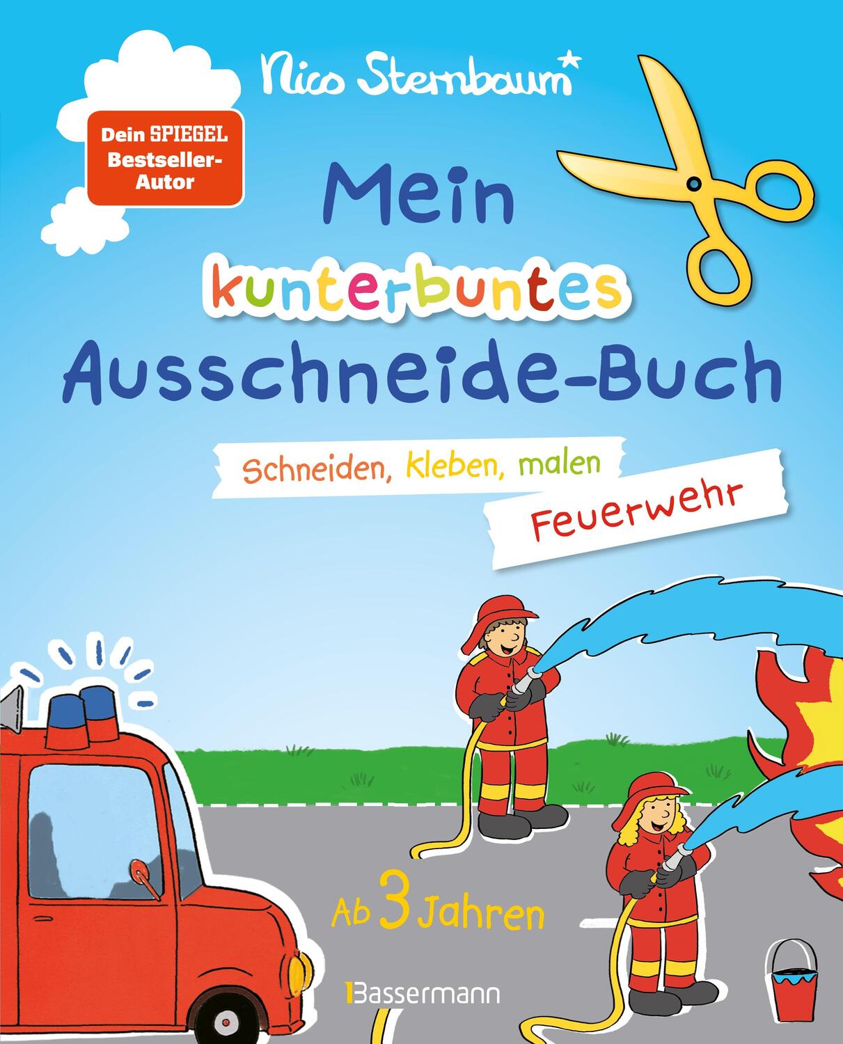 Cover: 9783809447580 | Mein kunterbuntes Ausschneidebuch - Feuerwehr. Schneiden, kleben,...