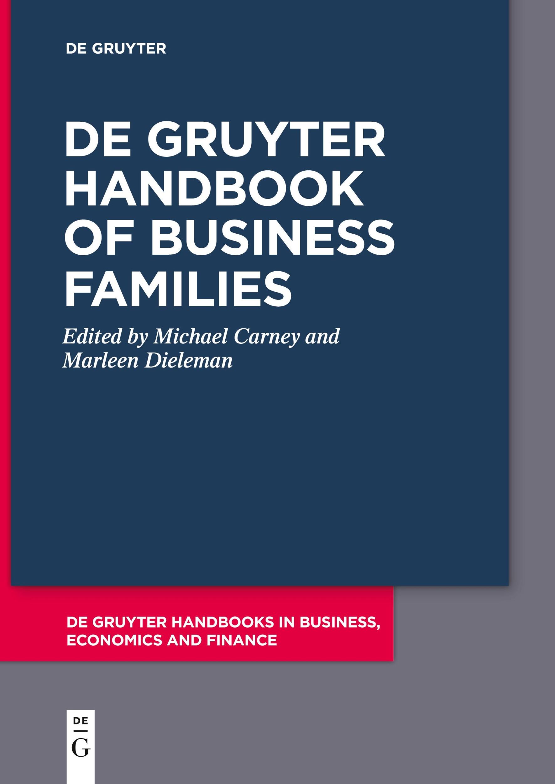 Cover: 9783111620350 | De Gruyter Handbook of Business Families | Marleen Dieleman (u. a.)