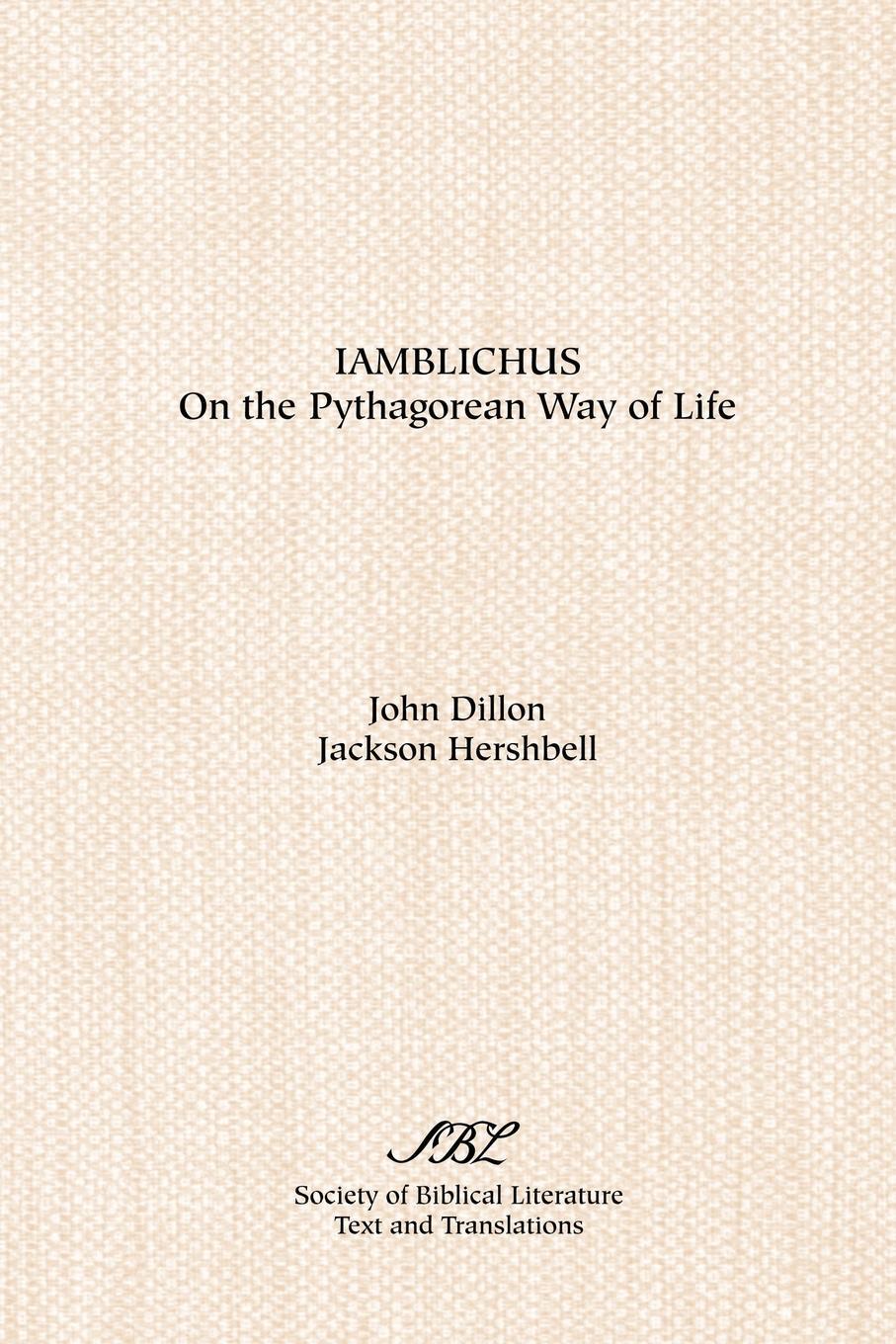 Cover: 9781555405236 | Iamblichus | On the Pythagorean Way of Life | Iamblichus (u. a.)
