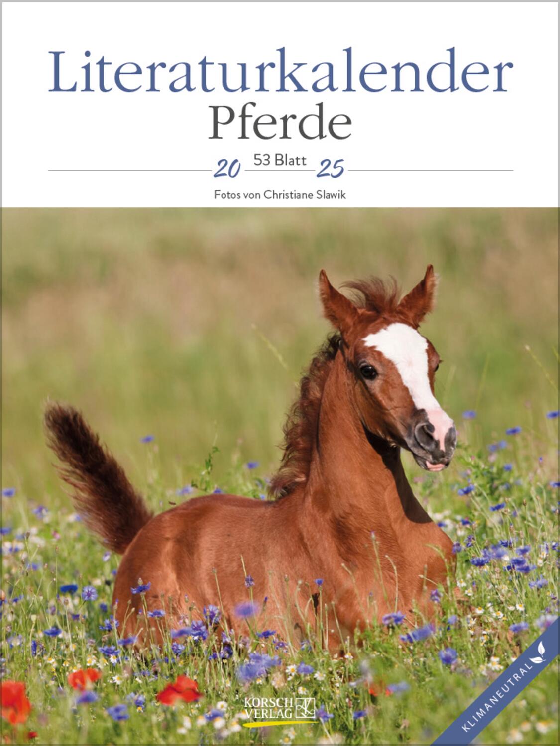Cover: 9783731877233 | Literaturkalender Pferde 2025 | Verlag Korsch | Kalender | 54 S.