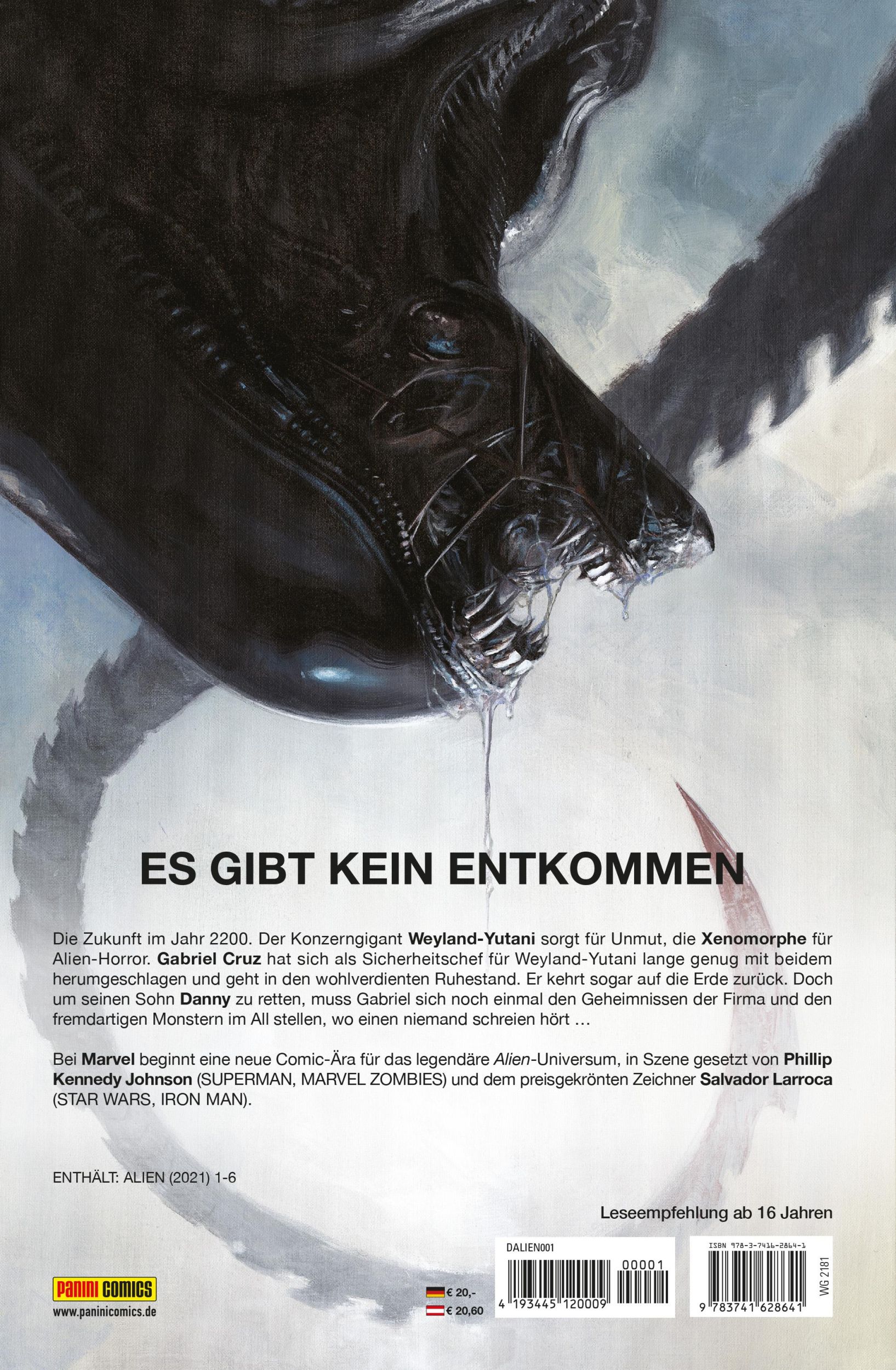 Rückseite: 9783741628641 | Alien | Bd. 1: Blutlinien | Philip Kennedy Johnson (u. a.) | Buch