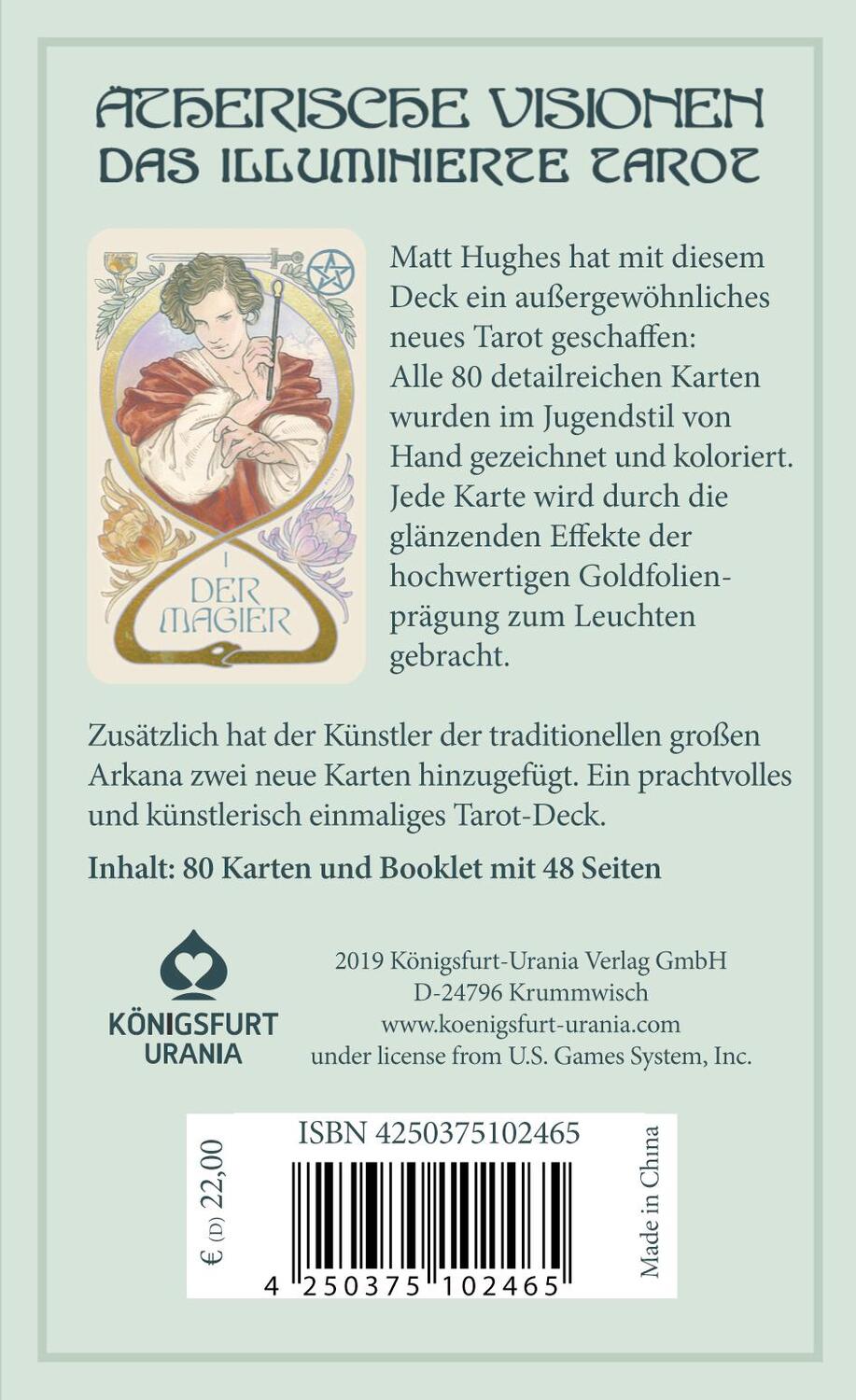 Rückseite: 4250375102465 | Ätherische Visionen (Ethereal Visions) - Das illuminierte Tarot | Box