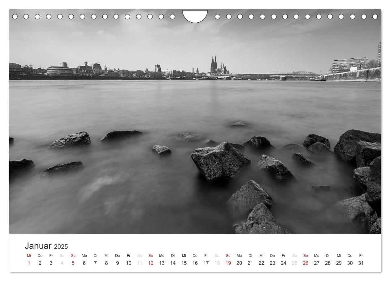 Bild: 9783435557301 | Köln - monochrome Ansichten (Wandkalender 2025 DIN A4 quer),...