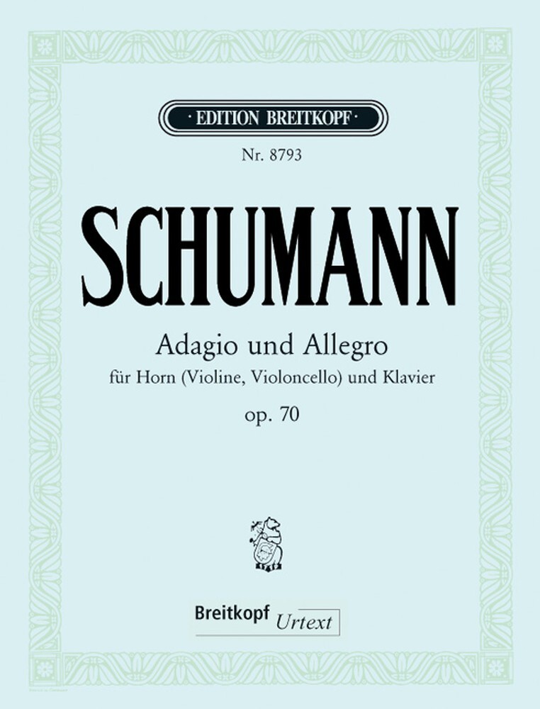 Cover: 9790004182314 | Adagio und Allegro, Op. 70 | Robert Schumann | Buch