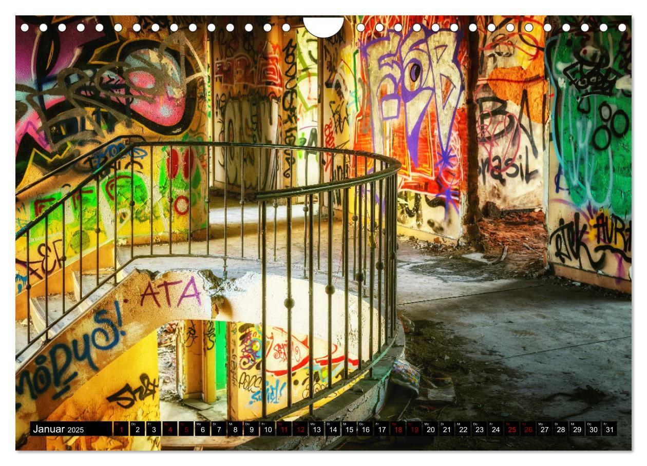 Bild: 9783435311620 | Lost Places Graffiti (Wandkalender 2025 DIN A4 quer), CALVENDO...