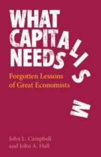 Cover: 9781108487825 | What Capitalism Needs: Forgotten Lessons of Great Economists | Buch
