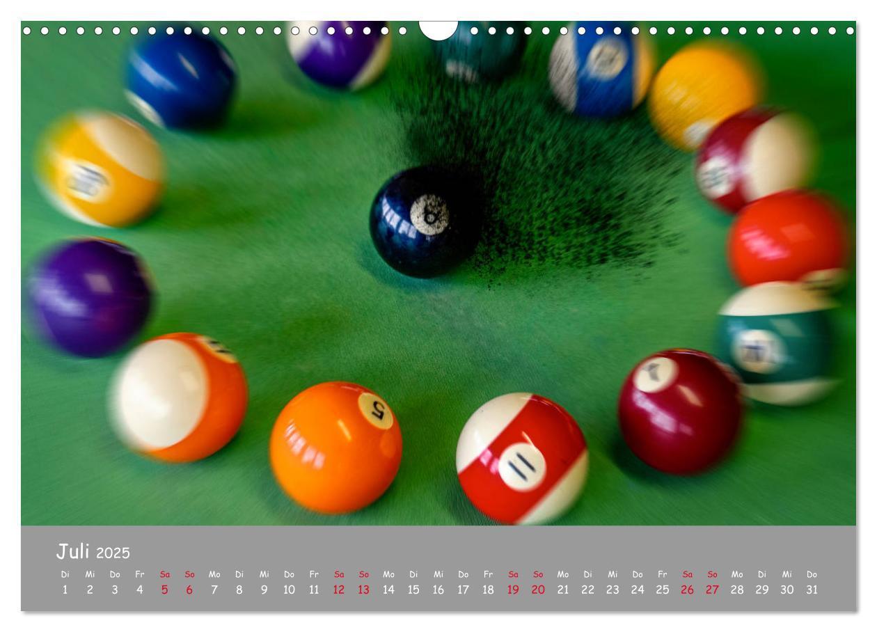 Bild: 9783435214389 | Freizeit Billard - Queue, Kugeln, Kreide und Tisch (Wandkalender...