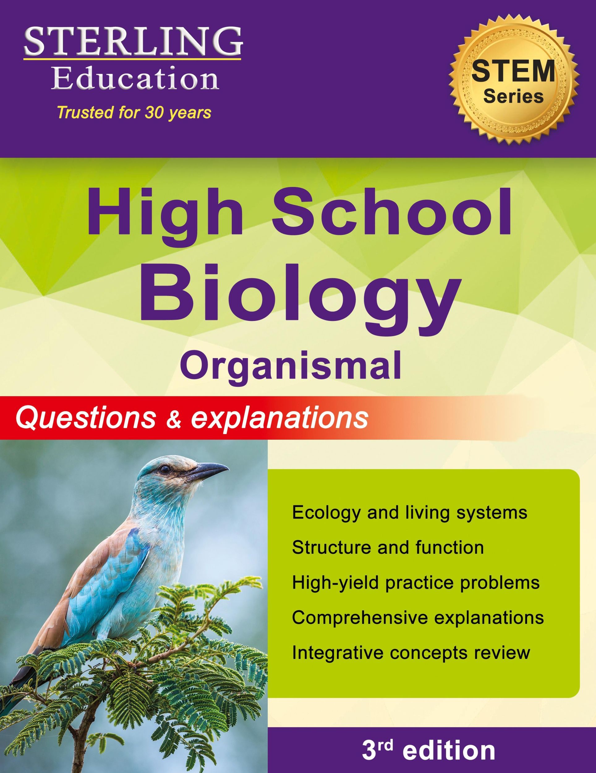 Cover: 9798885571296 | High School Biology | Questions &amp; Explanations for Organismal Biology