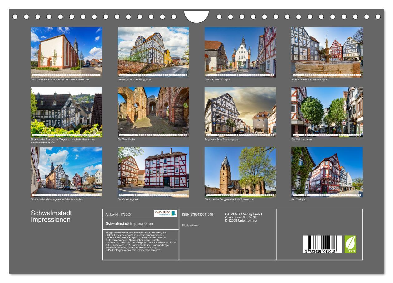 Bild: 9783435011018 | Schwalmstadt Impressionen (Wandkalender 2025 DIN A4 quer), CALVENDO...