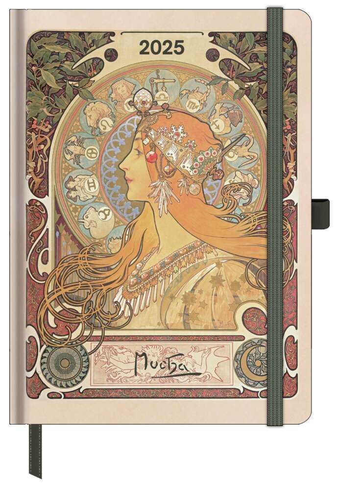 Cover: 4002725994936 | Alfons Mucha 2025 - Buchkalender - Taschenkalender - Kunstkalender...