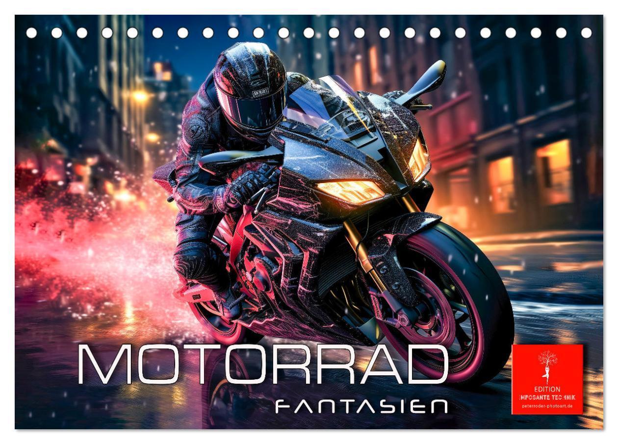 Cover: 9783383666414 | Motorrad Fantasien (Tischkalender 2024 DIN A5 quer), CALVENDO...