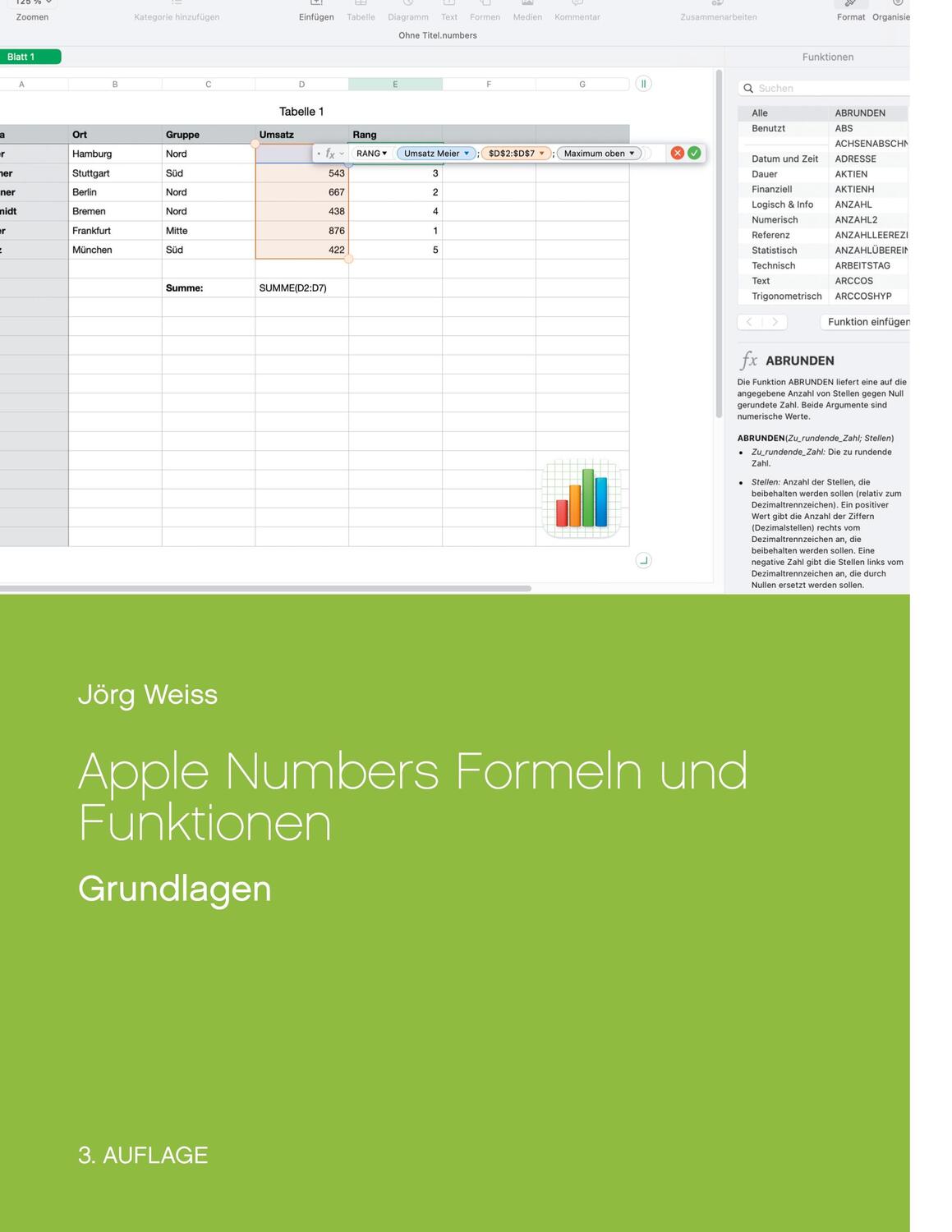 Cover: 9783752683844 | Apple Numbers Formeln und Funktionen | Grundlagen | Jörg Weiss | Buch