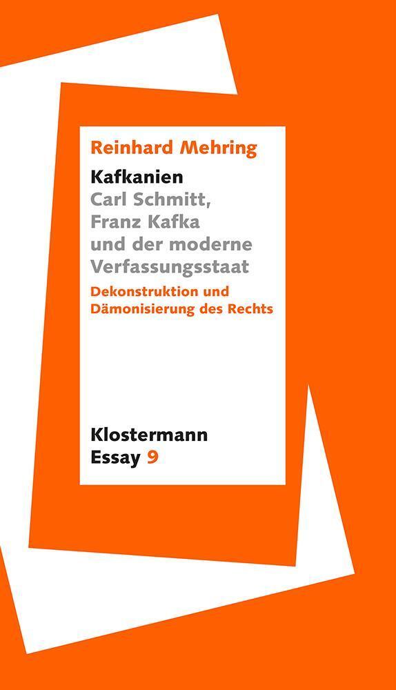 Cover: 9783465045892 | "Kafkanien". Carl Schmitt, Franz Kafka und der moderne...