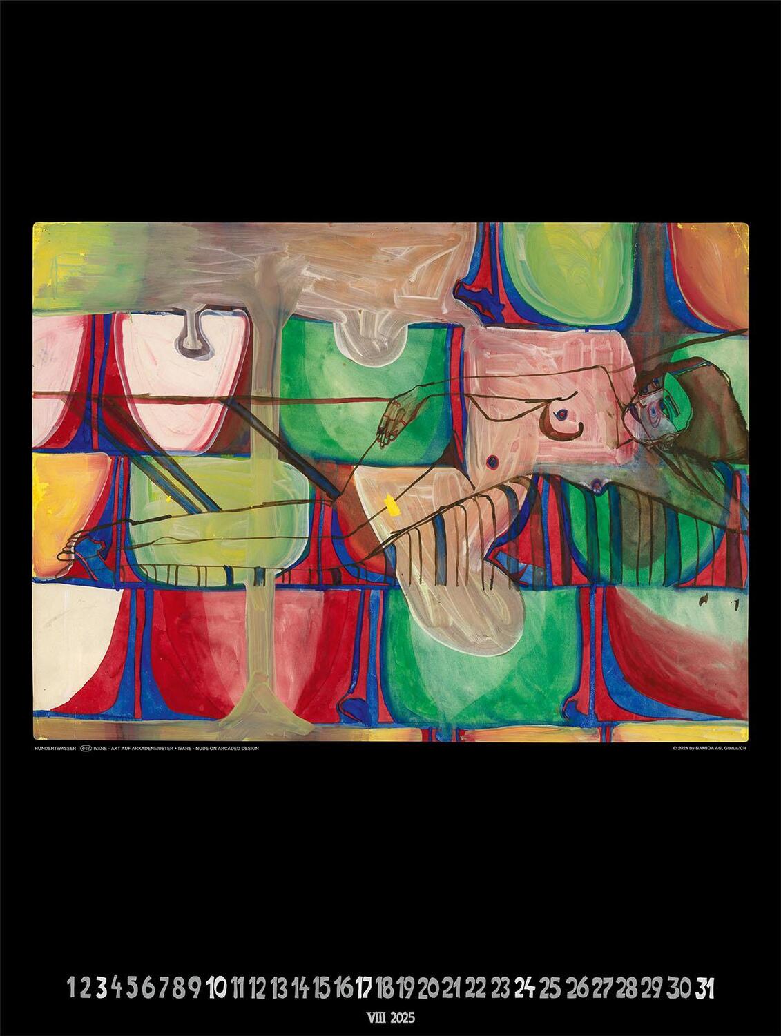 Bild: 9783910430112 | Großer Hundertwasser Art Calendar 2025 | Limited Collectors Edition