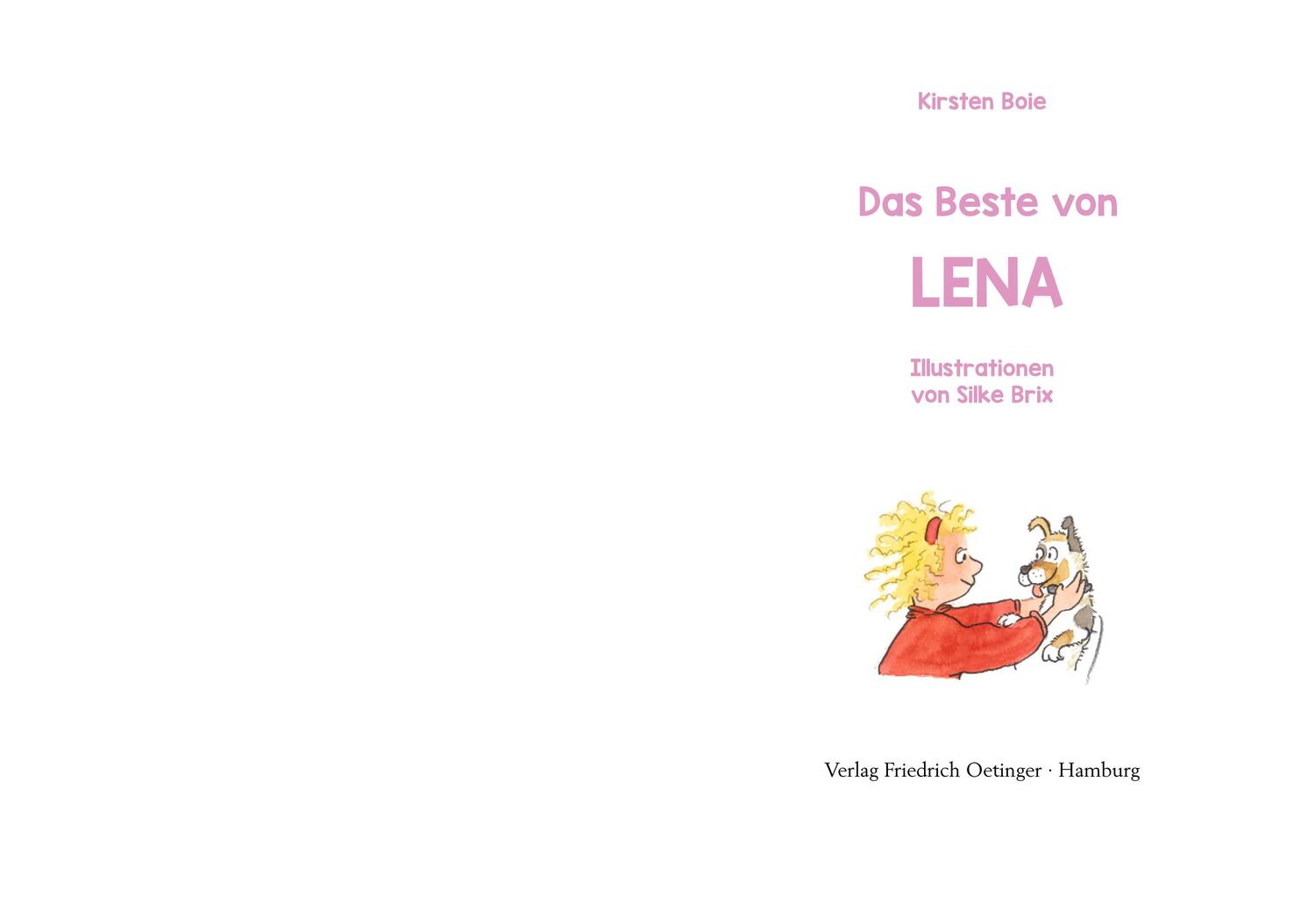 Bild: 9783789104626 | Das Beste von Lena | Kirsten Boie | Buch | 512 S. | Deutsch | 2016