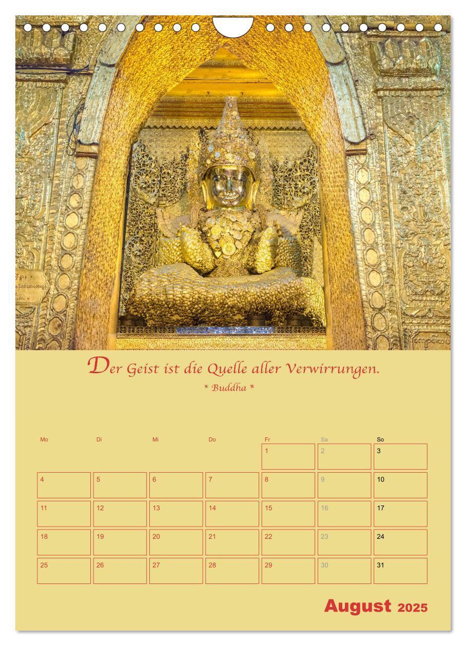 Bild: 9783435928484 | BUDDHA IN GOLD - Mit buddhistischen Sprüchen (Wandkalender 2025 DIN...