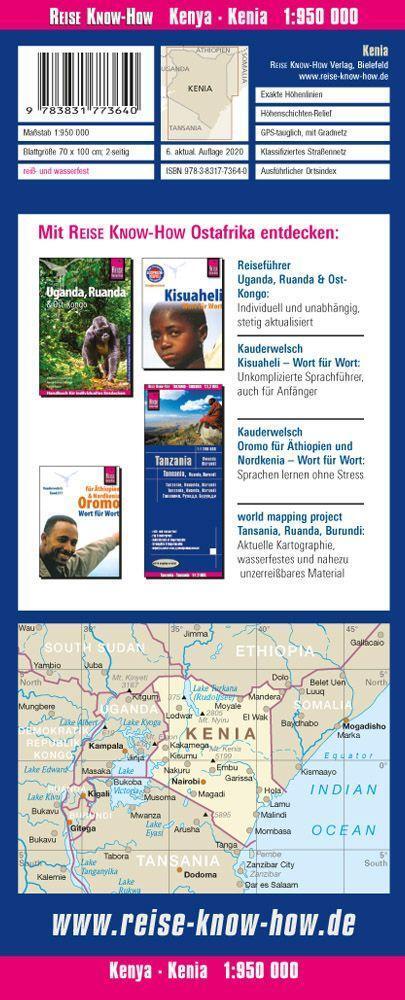 Bild: 9783831773640 | Reise Know-How Landkarte Kenia / Kenya (1:950.000) | Rump | Deutsch
