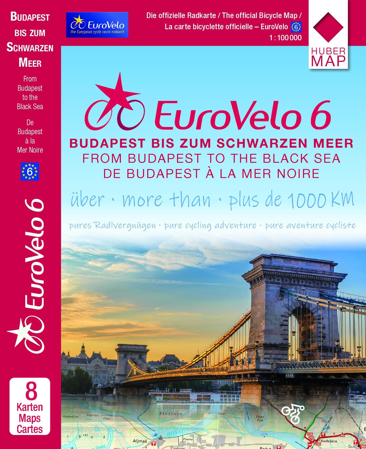 Cover: 9783943752960 | EuroVelo6 (Budapest - Schwarzes Meer) 1:100 000 | Kartographie Huber