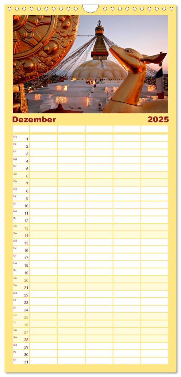 Bild: 9783457111635 | Familienplaner 2025 - Nepal mit 5 Spalten (Wandkalender, 21 x 45...