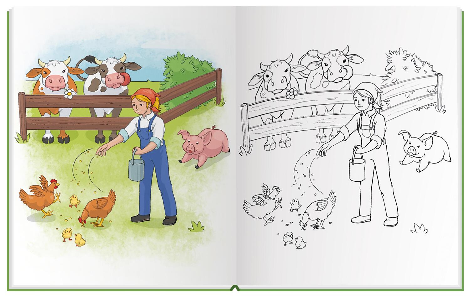 Bild: 9783957748713 | Malbuch "Bauernhof" | mit 2 Spielzeugen | Taschenbuch | Malbücher mit