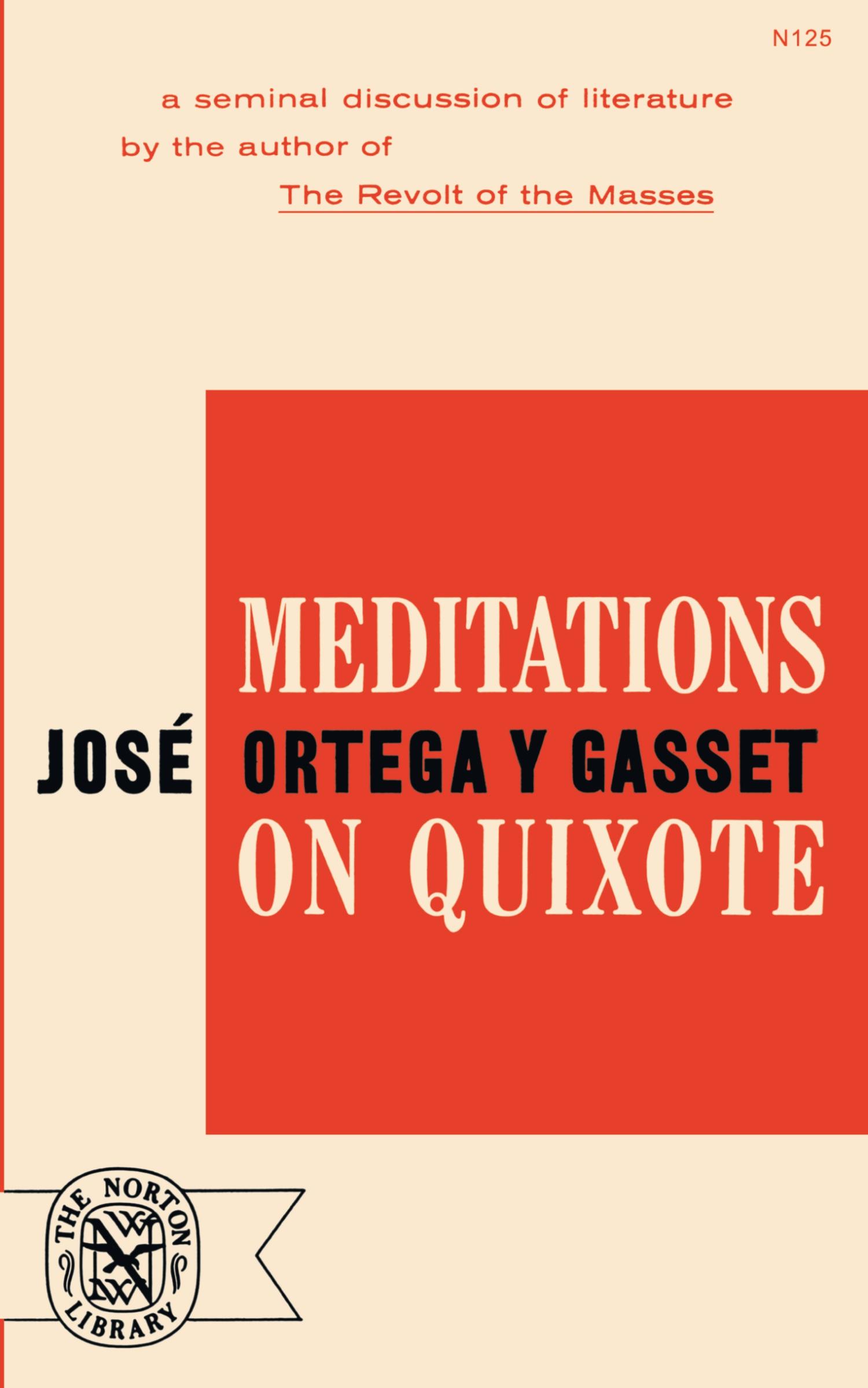 Cover: 9780393001259 | Meditations on Quixote | Jose Ortega Y. Gasset | Taschenbuch