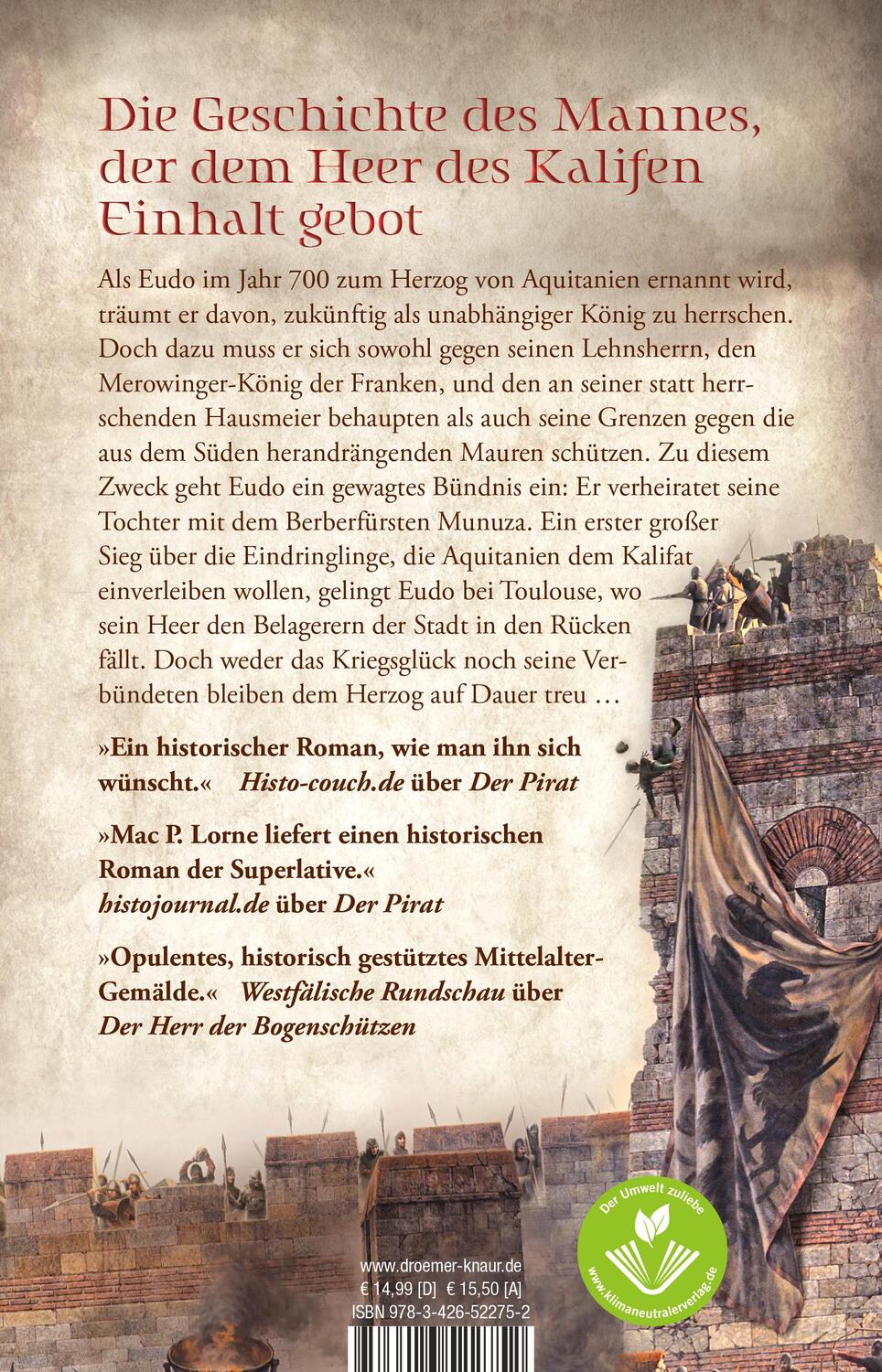 Rückseite: 9783426522752 | Der Herzog von Aquitanien | Mac P. Lorne | Taschenbuch | 528 S. | 2019