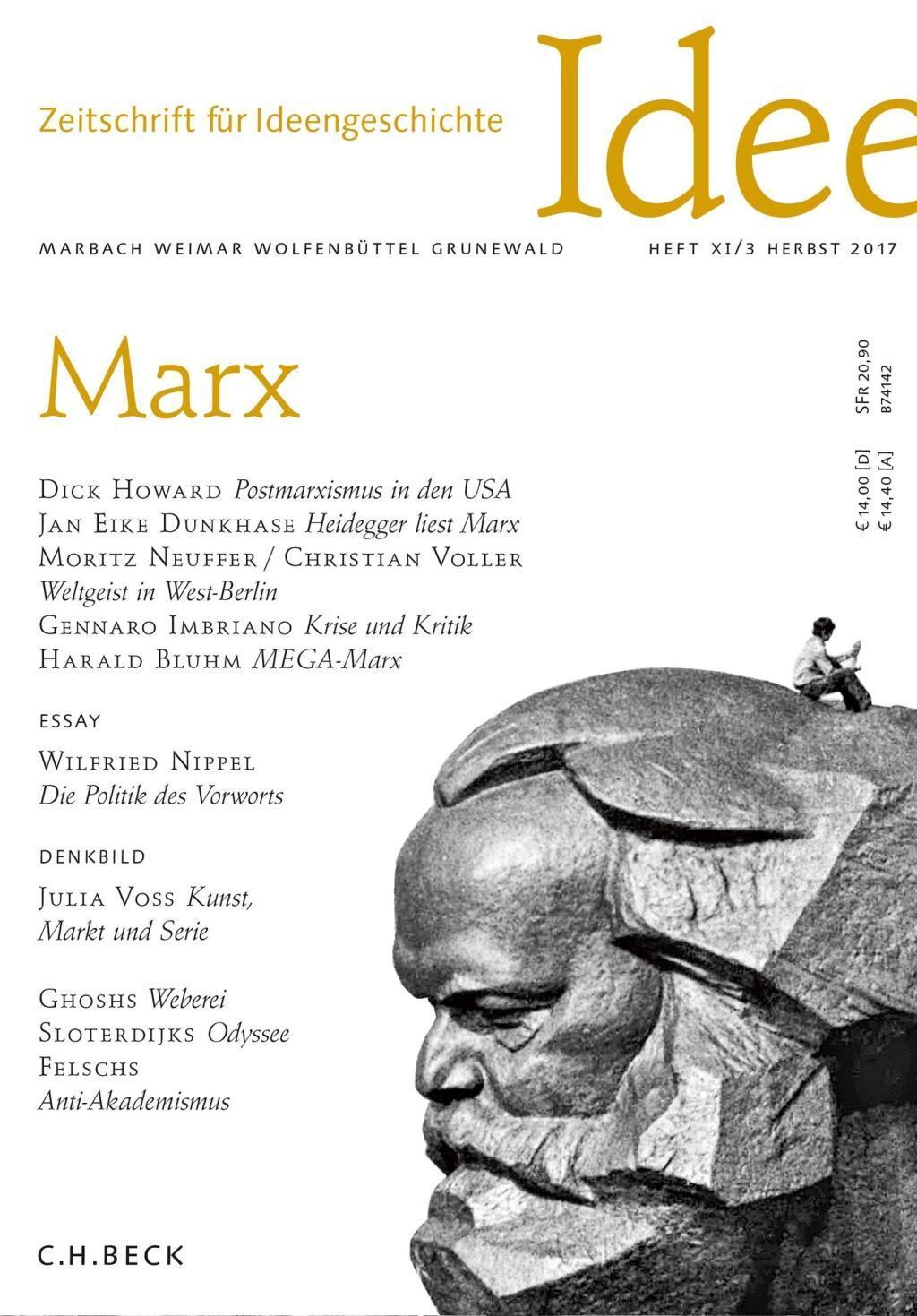 Cover: 9783406706035 | Marx | Zeitschrift für Ideengeschichte XI/3/2017 | Taschenbuch | 2017