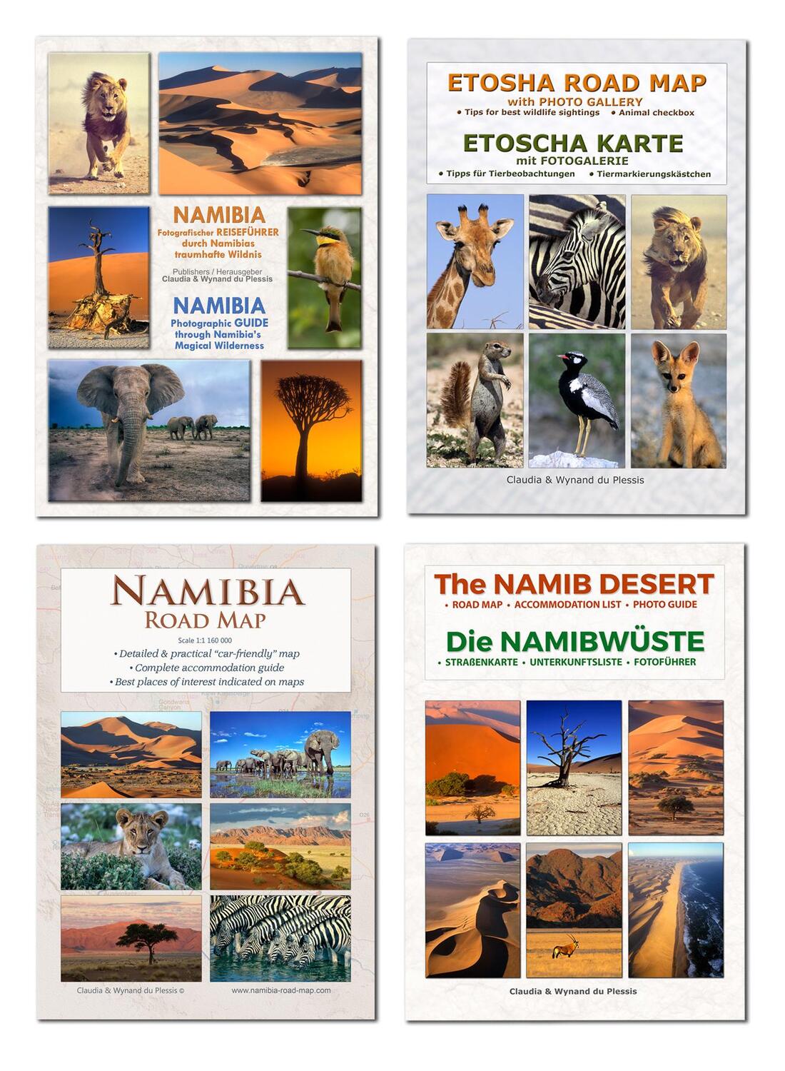 Cover: 9783947895441 | Das komplette Kartenset NAMIBIA Plus (4-teilig) | Plessis (u. a.)