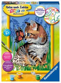 Cover: 4005556286515 | Katze mit Schmetterling. Malen nach Zahlen Serie D | Spiel | 28651