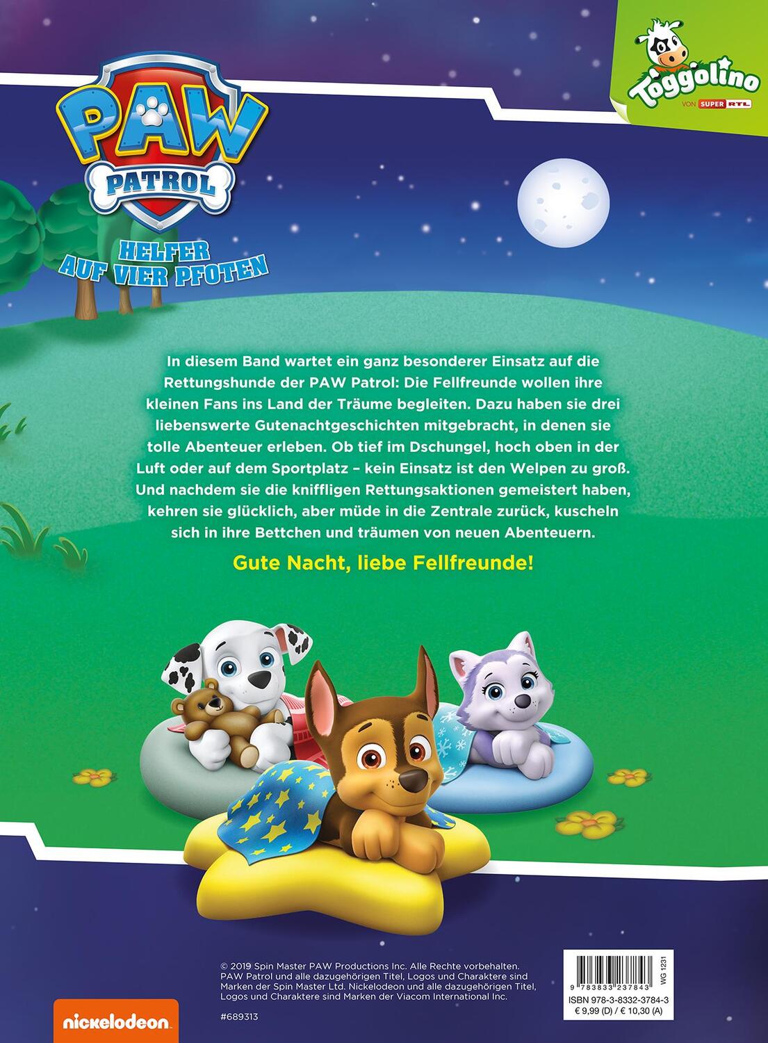 Rückseite: 9783833237843 | PAW Patrol: Meine schönsten Gutenachtgeschichten | Buch | 72 S. | 2019