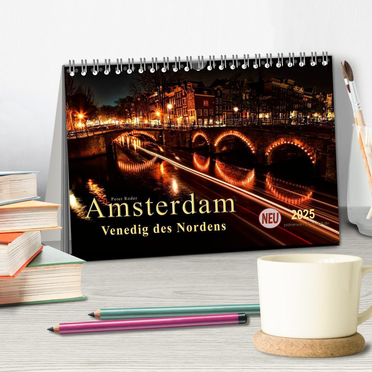 Bild: 9783435499489 | Amsterdam - Venedig des Nordens (Tischkalender 2025 DIN A5 quer),...